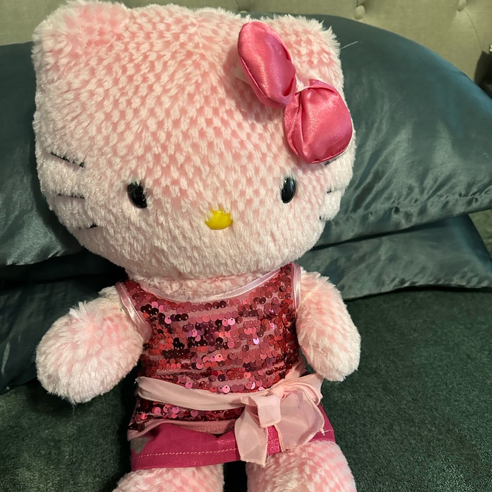 Build A Bear Pink Plush Hello Kitty with Sequin Dress